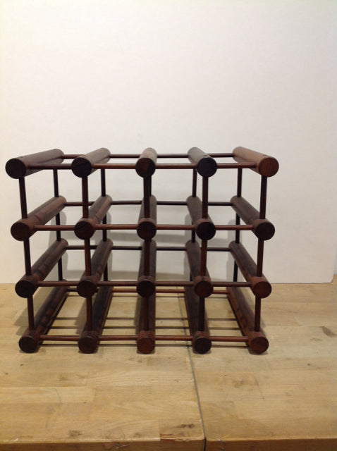 12-Bottle Wood Wine Rack Holder