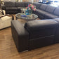 9 Pcs  Grey Leather Electric Reclining Sectional