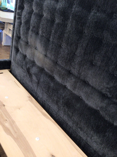 Camden Collection Grey Tufted King Bed