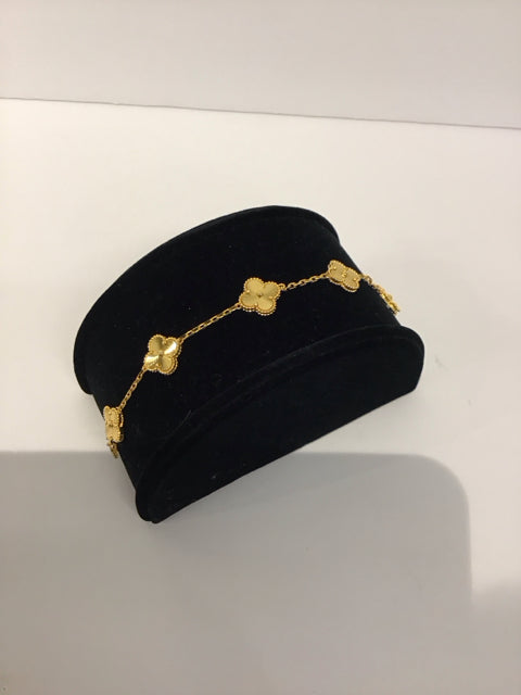 Van Cleef Style Gold Bracelet