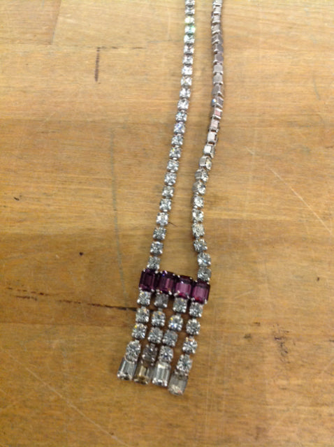 Necklace- Purple Rhinestone