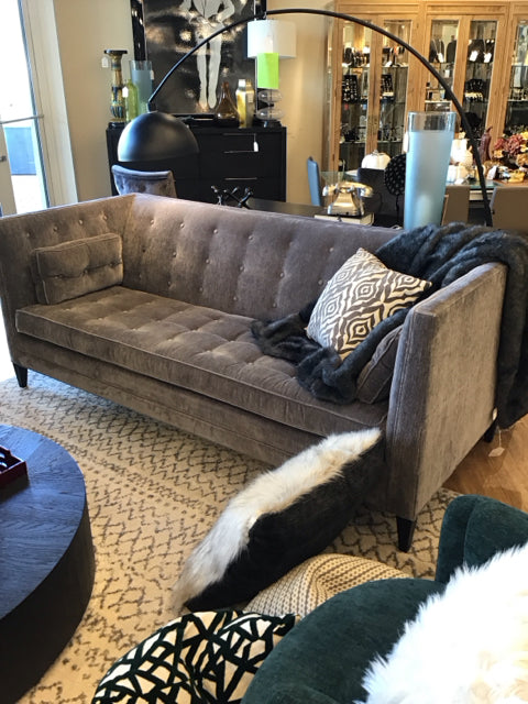 Arhaus Grey Upholstered Clancy Sofa