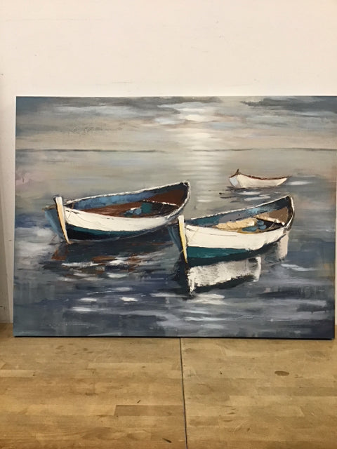 39.5x30" Row Boats Art Print