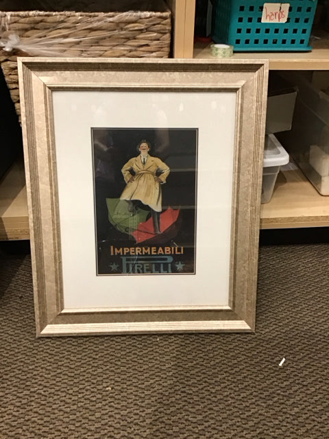 21x25 Framed "Impermeabili" Poster