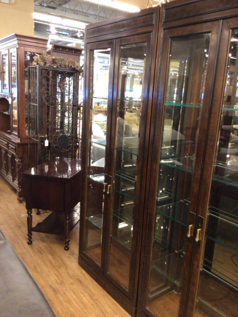 32" X 81" Drexel Heritage Wood Glass Front Display Cabinet W/Key