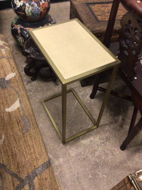 14" X 10" X 22" RH Graydon Shagreen Rectangular Drink Side Table