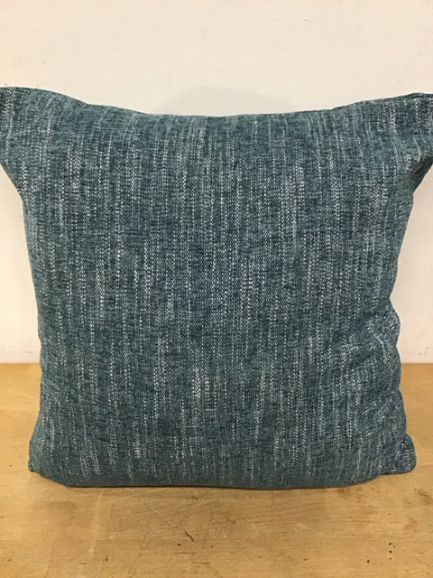17" Textured Blue Down Filled Pillow