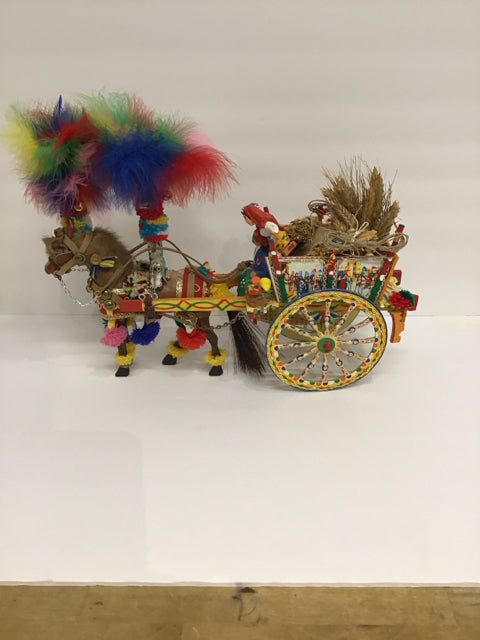 17" Horse Pulled Italian Celebration Cart