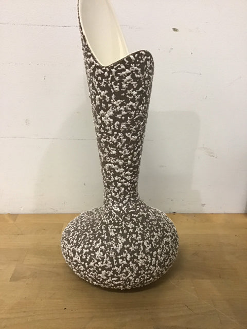 Royal Haeger Taupe & White Speckled Vase