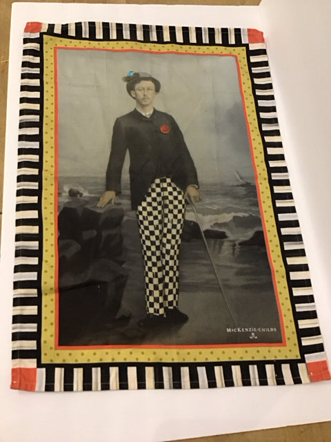MacKenzie Childs "Man w/A View" Dish Towel