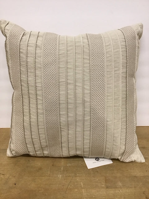 Tan Ogee Embroidered Pillow