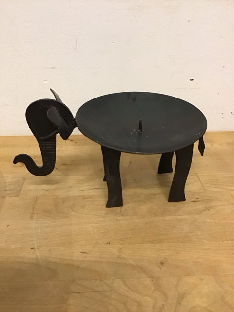 5.5"x10" Metal Elephant Candle Holder