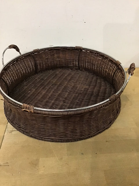 16" Round Wicker Tray