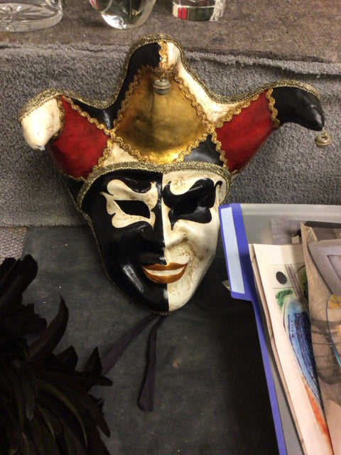 Venetian Style Joker Paper Mache Mask