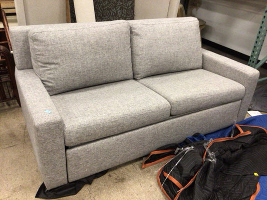 American Leather Grey Tweed Fabric Sleeper Sofa