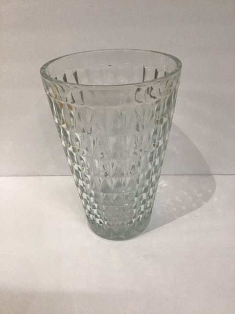 10" Cut Glass Vase