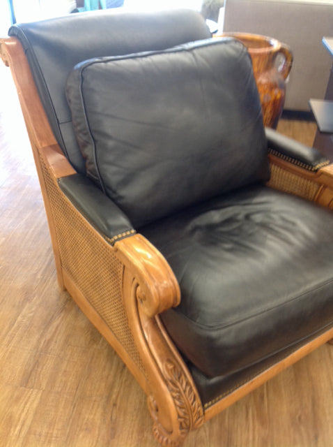 Chair- Rob & Stucky Black Leather & Wood