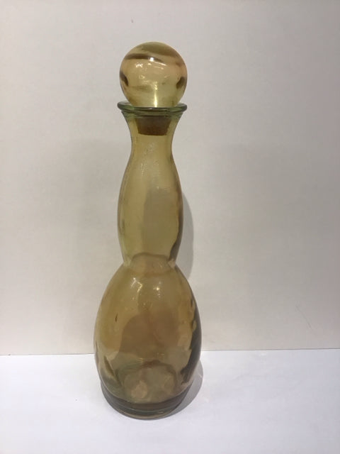 21" Tan Glass Bottle