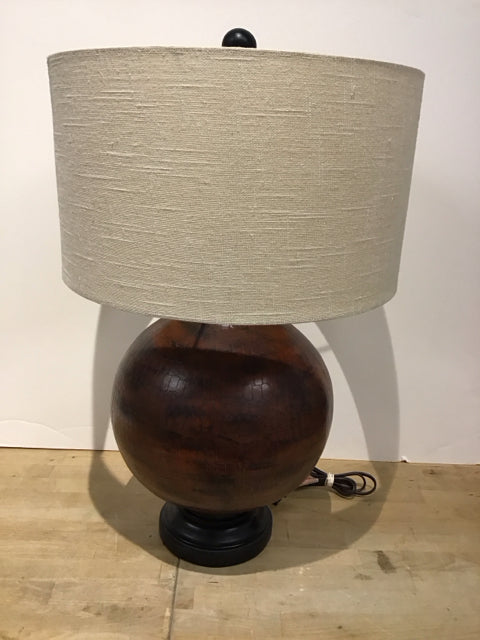 Alligator Textured Pottery Lamp