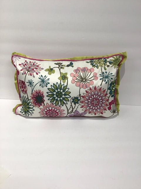 Flowered Lumbar Pillow