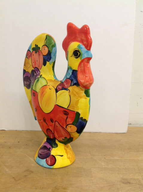 14" Ceramic Painted Rooster