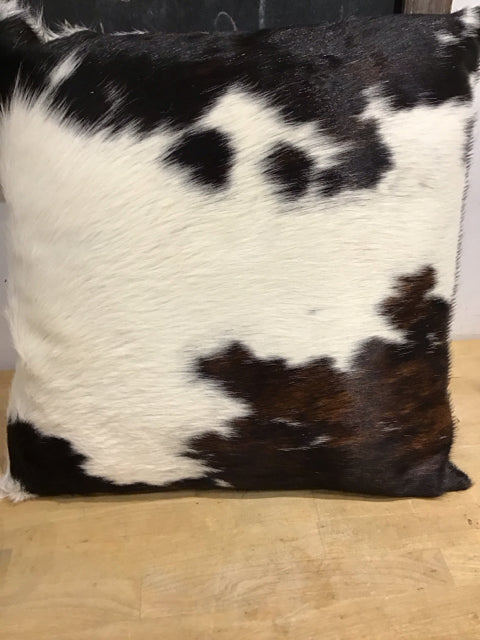 20" Hide Brown & White Pillow