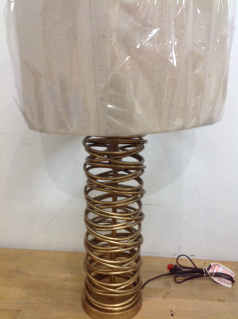 28" Uttermost Gold Metal Spiral Lamp