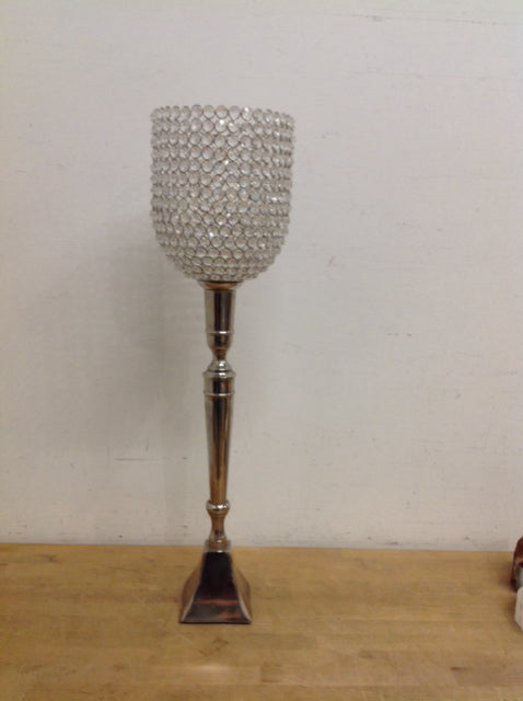 31" Metal & Clear Glass Accessory