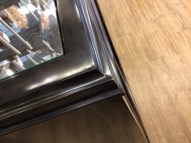 AS-IS Judith Norman Espresso Mirror Top Buffet (Cracks & Marks)