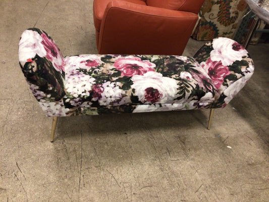 Floral Fabric Bench