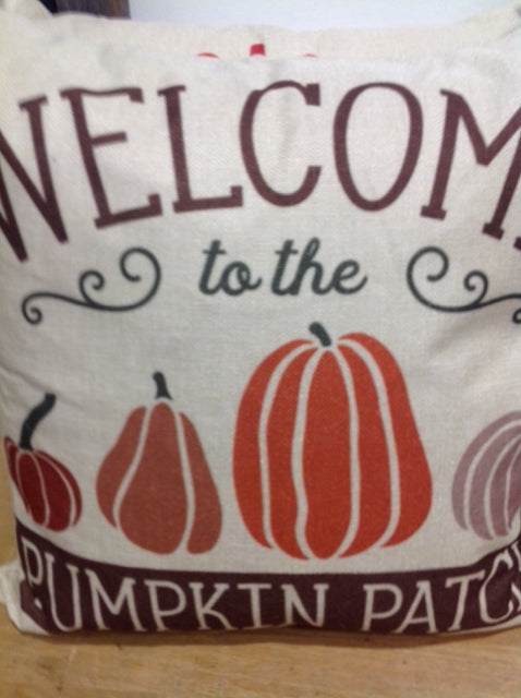 Pillow- 14" Welcome Pumpkin