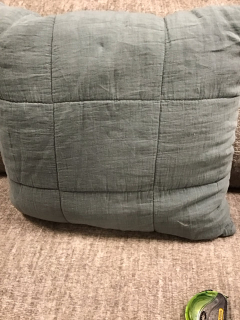 20" Teal Linen Pillow