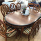 AS-IS American Drew Oval Dining Table W/8 Chairs/2 Leafs/Pads