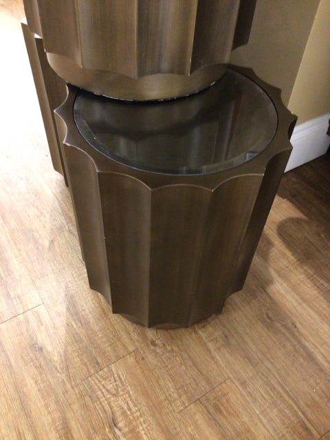 Bronze Color Fluted Accent Table