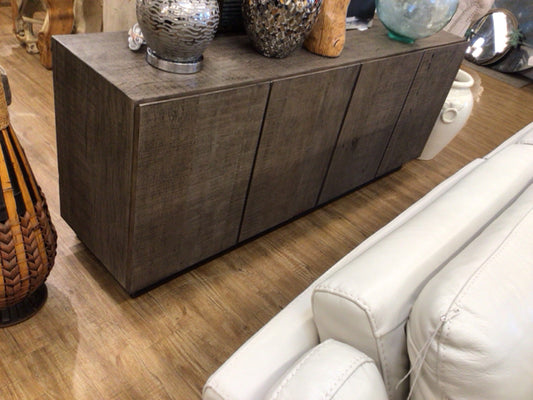 RH Grey Wood Four Door Cabinet