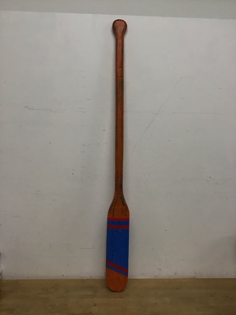 58" Orange & Blue Red Stripes Oar