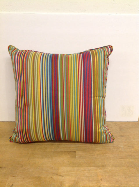 Multicolor Striped Down Filled Pillow