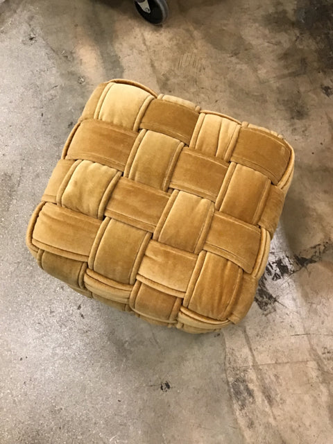 Fabric Woven Cube Ottoman