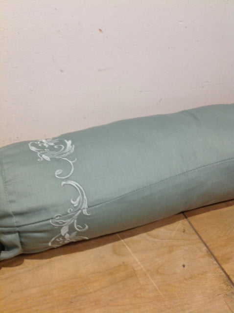 Pillow- 22" Mint Green Floral Lumbar