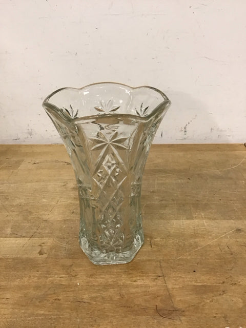 Pressed Glass Vase
