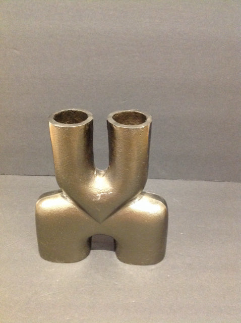 Dark Gold Metal Abstract Vase