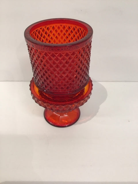 Viking Red Diamond Point Fairy Lamp No Lid