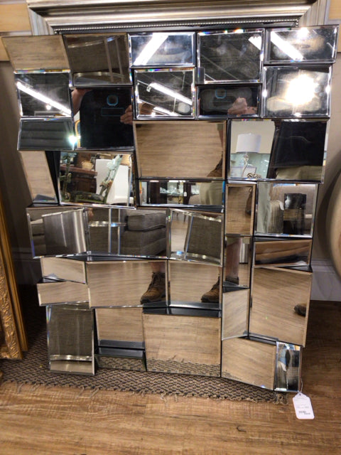 30"x40" Geometric Mirror