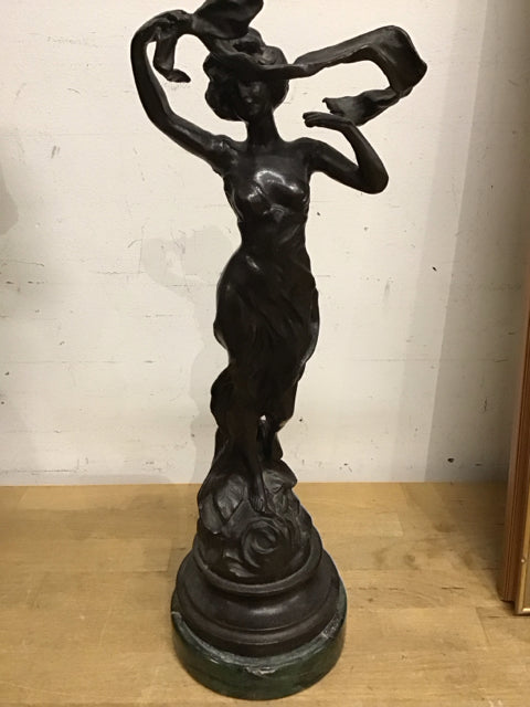 16.5" Scarf  Dancer  Bronze Sculpture