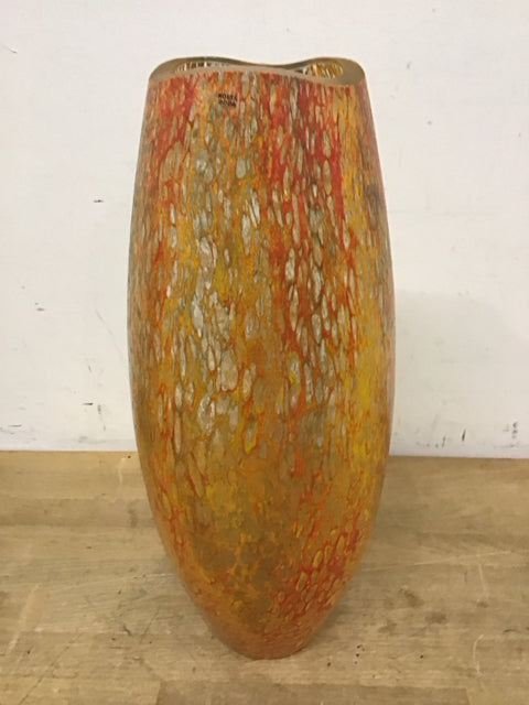 17" Kosta Boda "Dino" By Kjell Engman Art Glass Vase