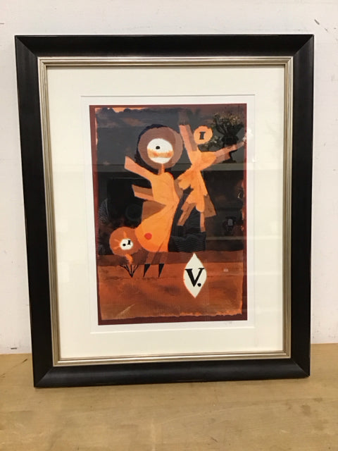 19.5"x23.5" Blumen Family V, 1922 By Paul Klee COA