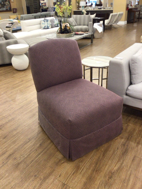 Purple Upholstered Slipper Chair
