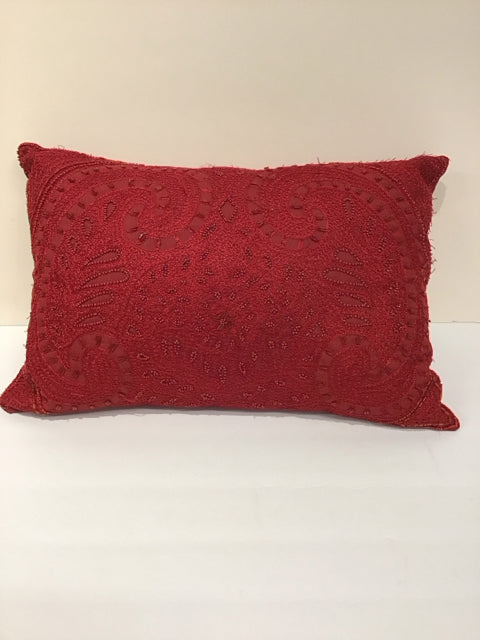 Red Beaded Pillow