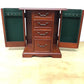 22"x9" Cherry Red Wood Jewelry Box