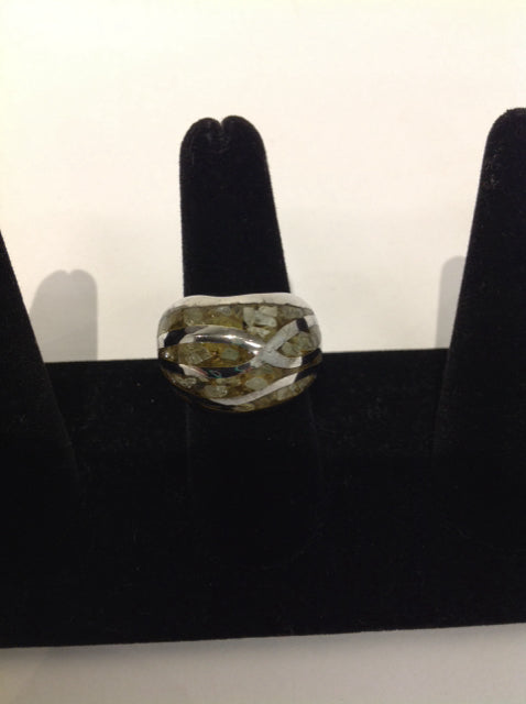 Silver Ring w/Crystals
